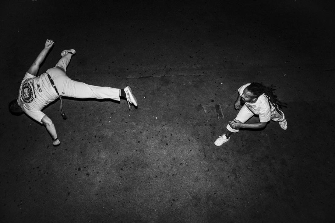 Capoeira in the Garden, from above.